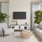 COLORFUL SHAPES Móvel de TV com 3 Portas em Acabamento Preto