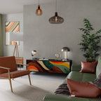 COLORFUL STRANDS Móvel de TV com 3 Portas em Acabamento Preto