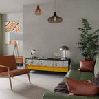 DYED BY ORANGE Móvel de TV com 3 Portas em Acabamento Preto