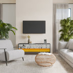 DYED BY ORANGE Móvel de TV com 3 Portas em Acabamento Preto