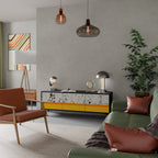 DYED BY ORANGE Móvel de TV com 3 Portas em Acabamento Preto