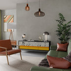 DYED BY ORANGE Móvel de TV com 3 Portas em Acabamento Preto