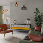 DYED BY ORANGE Móvel de TV com 3 Portas em Acabamento Preto