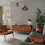 FLOATING THOUGHTS Móvel de TV com 3 Portas em Acabamento Preto