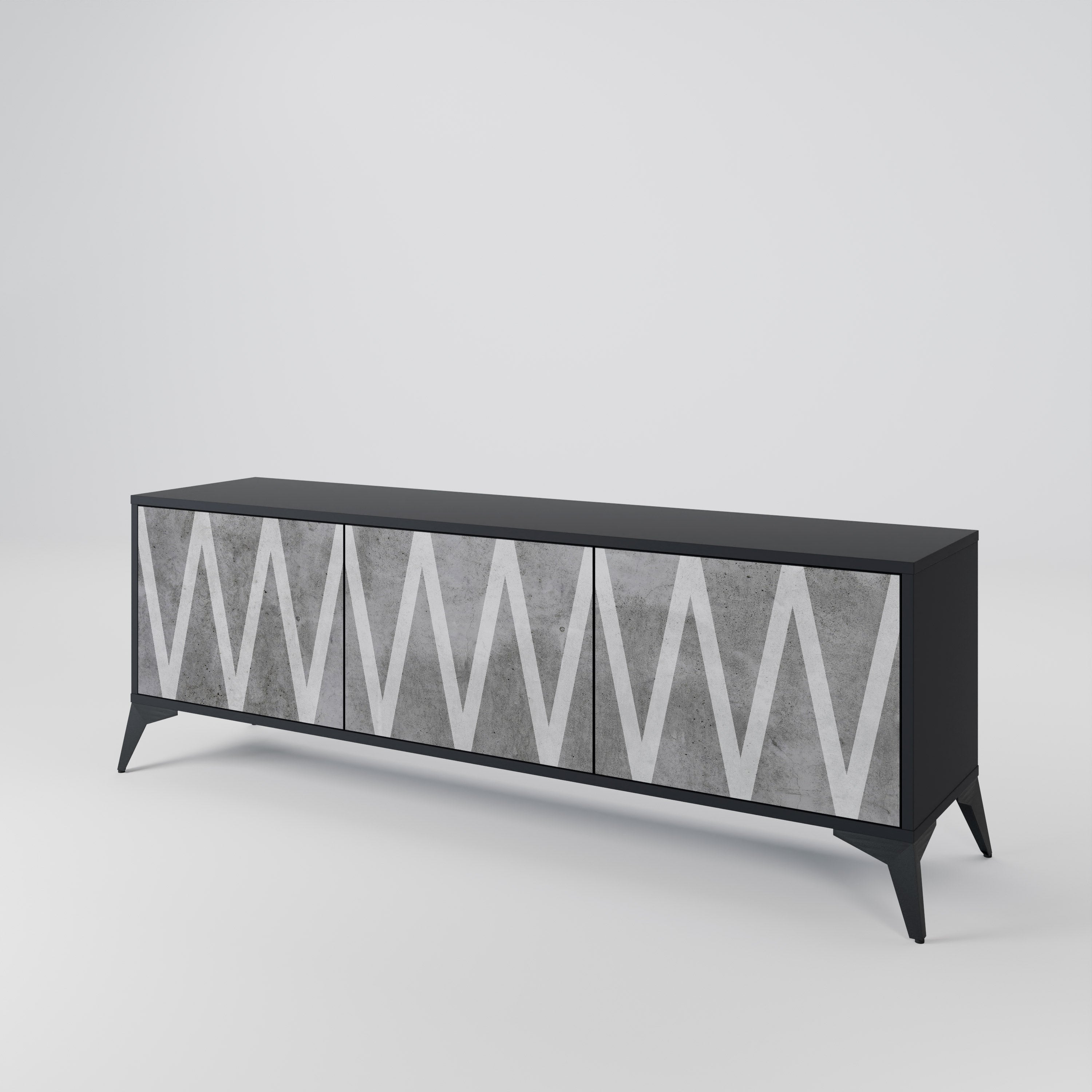 SOLID ZIG ZAG Móvel de TV de 3 Portas