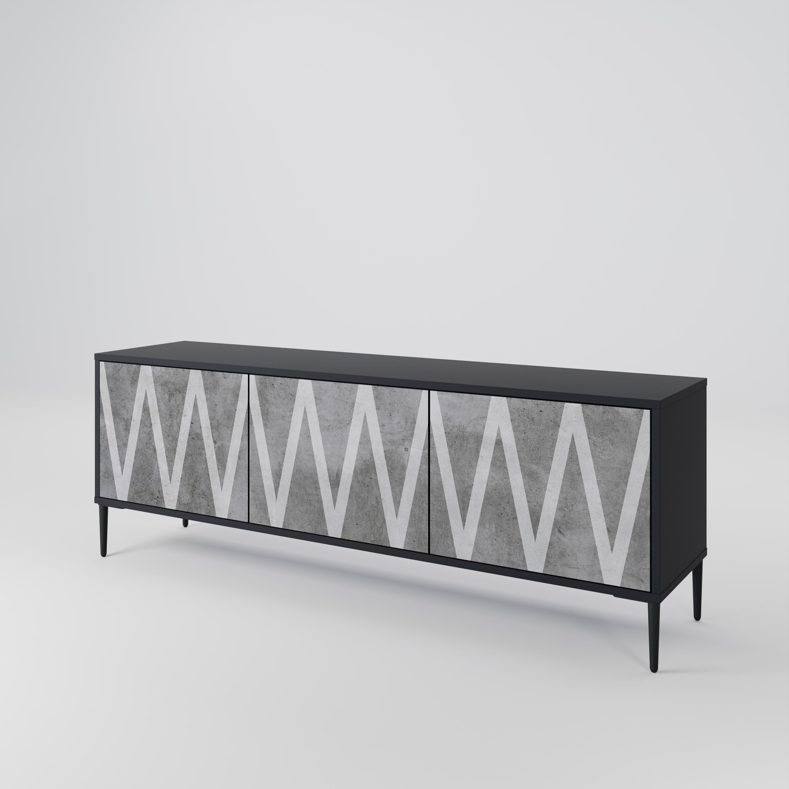 SOLID ZIG ZAG Móvel de TV de 3 Portas