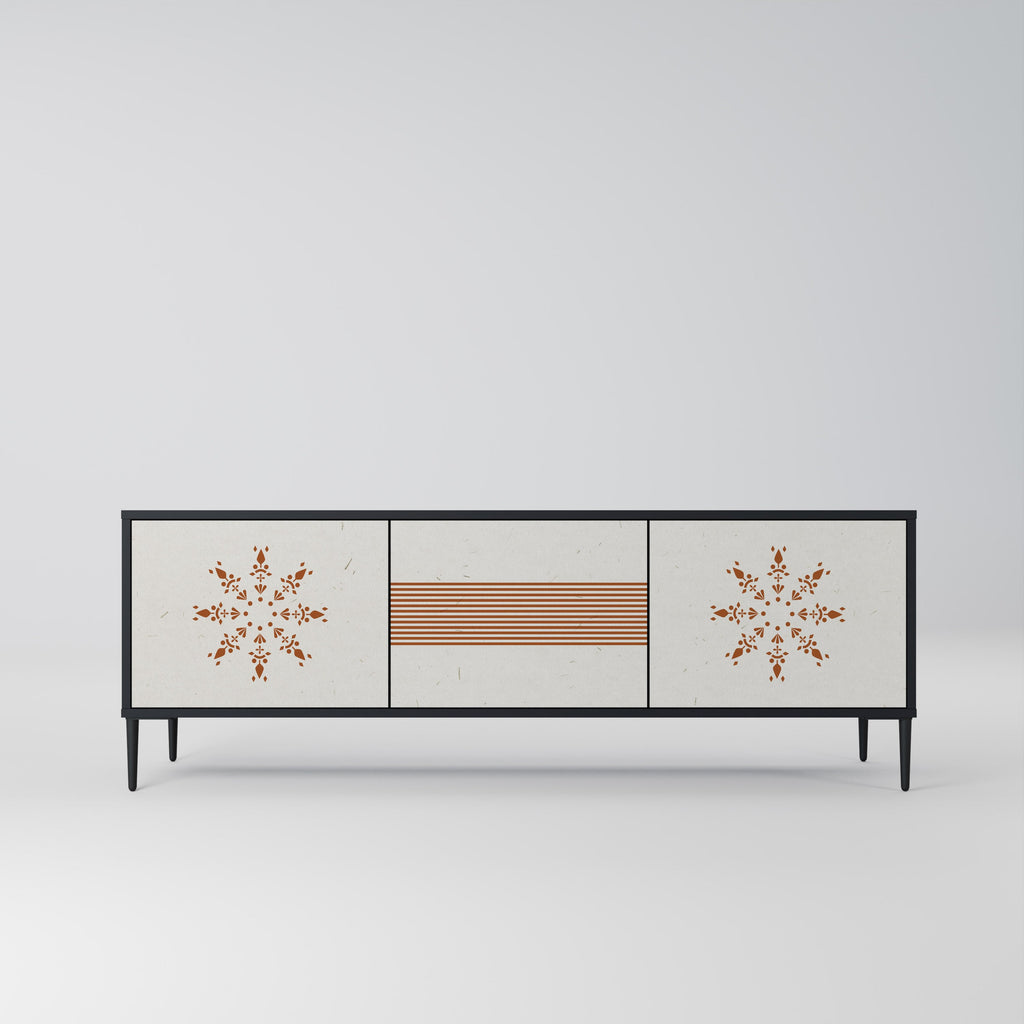 DAILY HARMONY 3-Door TV Stand in Black Finish