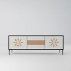 DAILY HARMONY 3-Door TV Stand in Black Finish