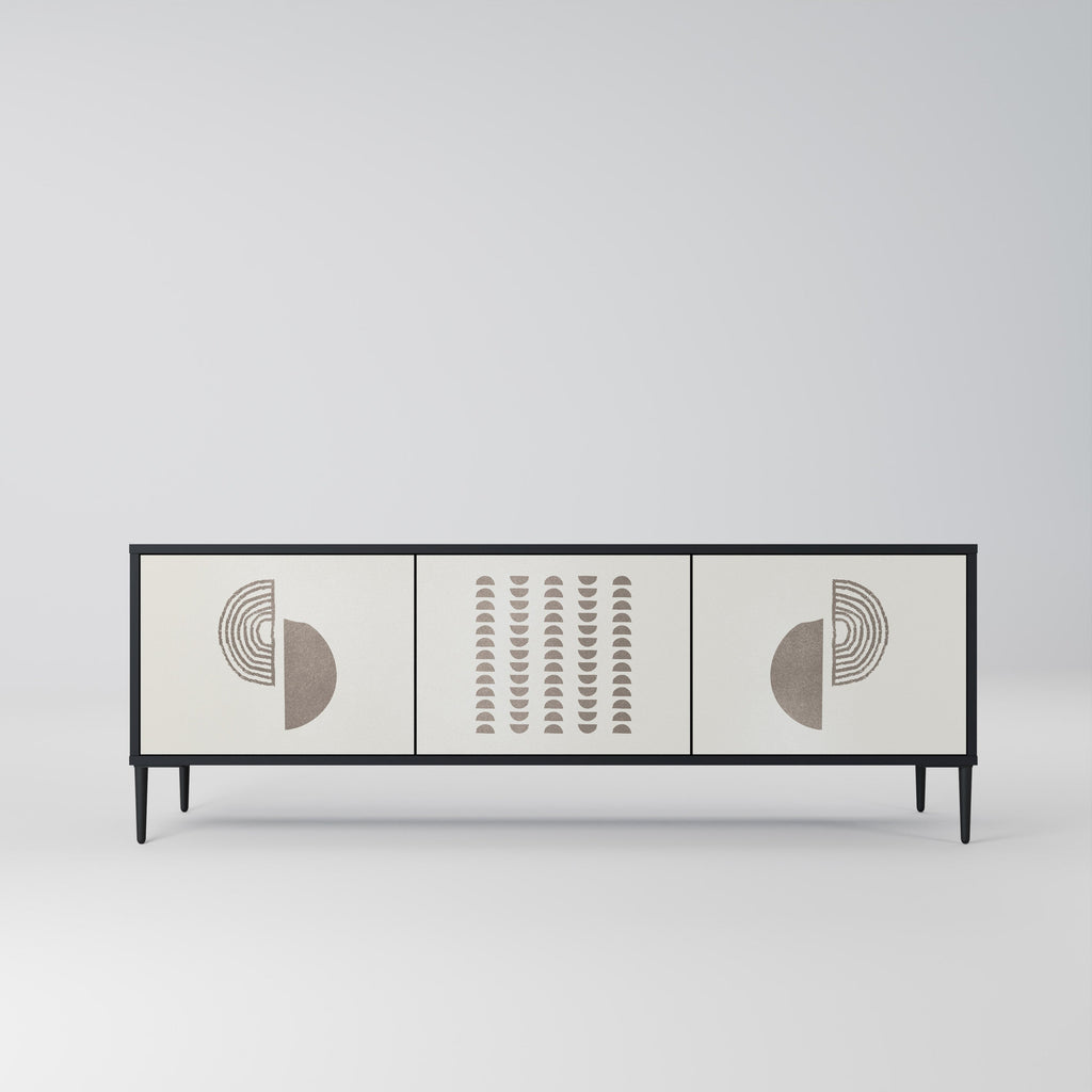 HARMONY ESSENCE 3-Door TV Stand in Black Finish