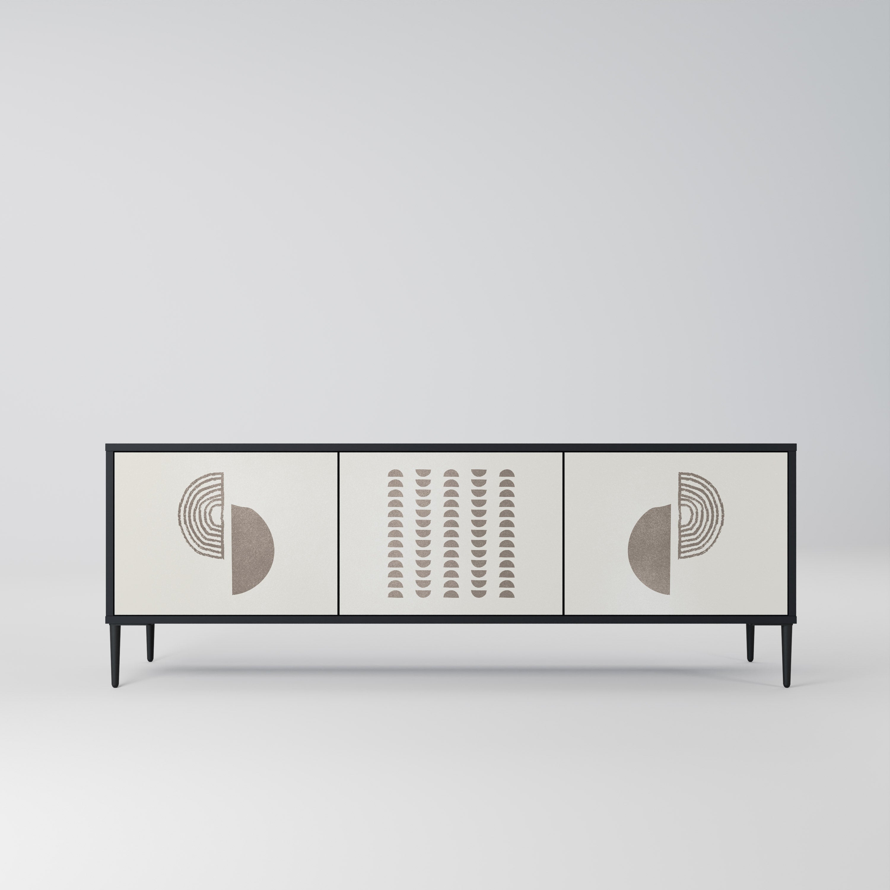 HARMONY ESSENCE Móvel de TV com 3 Portas em Acabamento Preto