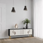 HARMONY ESSENCE 3-Door TV Stand in Black Finish