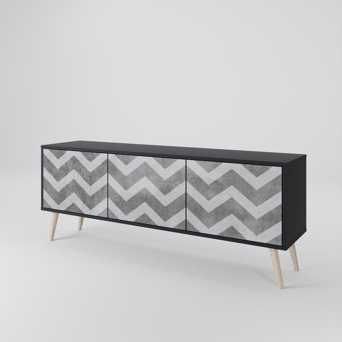 TOUGH ZIG ZAG Móvel de TV de 3 Portas