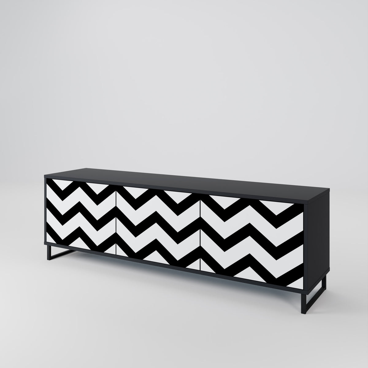 CLASSIC ZIG ZAG 3-Door TV Cabinet
