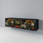 MIDNIGHT SPROUT Móvel de TV com 3 Portas em Acabamento Preto