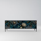 TWILIGHT BLOOM Móvel de TV com 3 Portas em Acabamento Preto