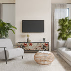 PETAL HARMONY Móvel de TV com 3 Portas em Acabamento Preto