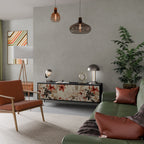 PETAL HARMONY Móvel de TV com 3 Portas em Acabamento Preto