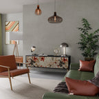 PETAL HARMONY Móvel de TV com 3 Portas em Acabamento Preto