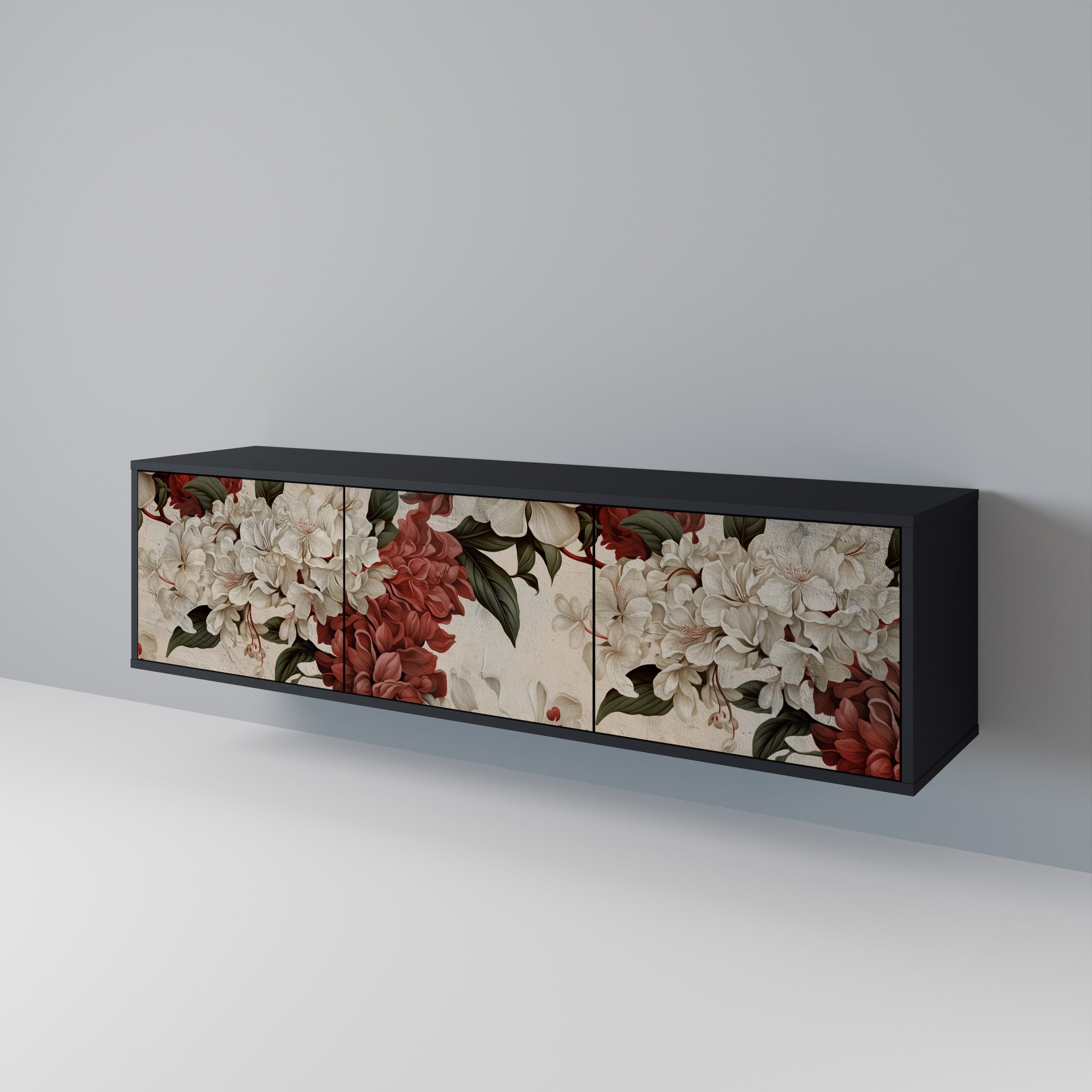 EPHEMERAL DAYS Móvel de TV com 3 Portas em Acabamento Preto