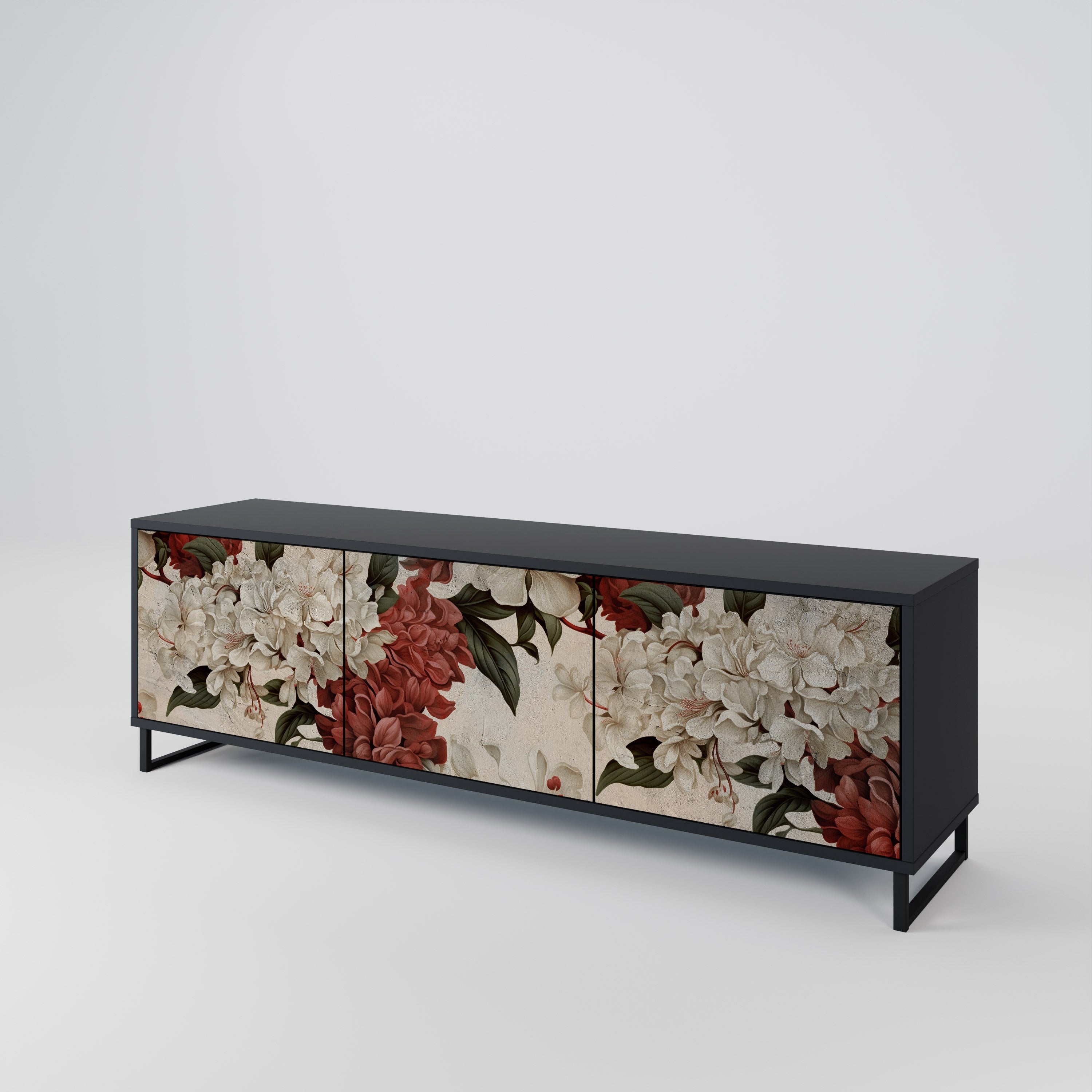 EPHEMERAL DAYS Móvel de TV com 3 Portas em Acabamento Preto