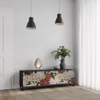 EPHEMERAL DAYS Móvel de TV com 3 Portas em Acabamento Preto