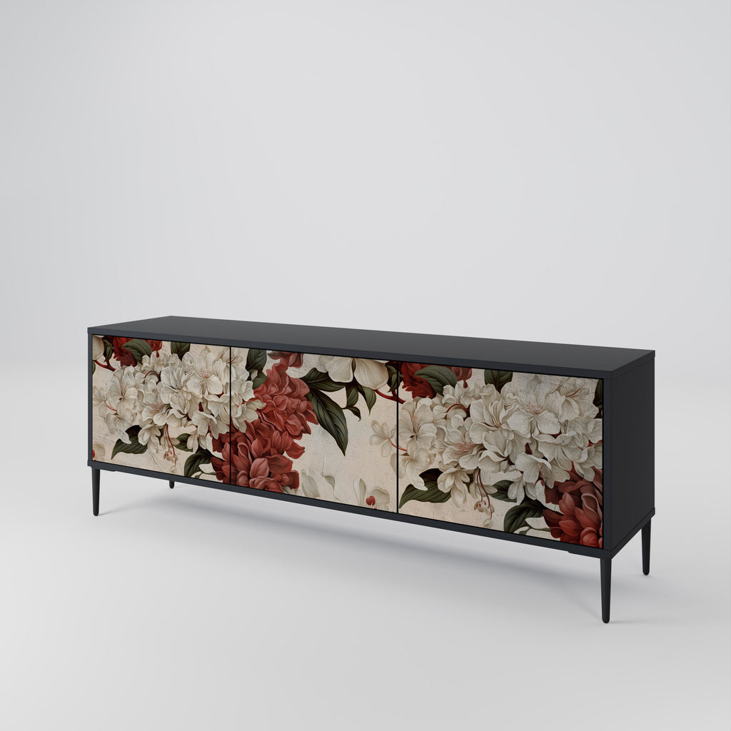 EPHEMERAL DAYS Móvel de TV com 3 Portas em Acabamento Preto