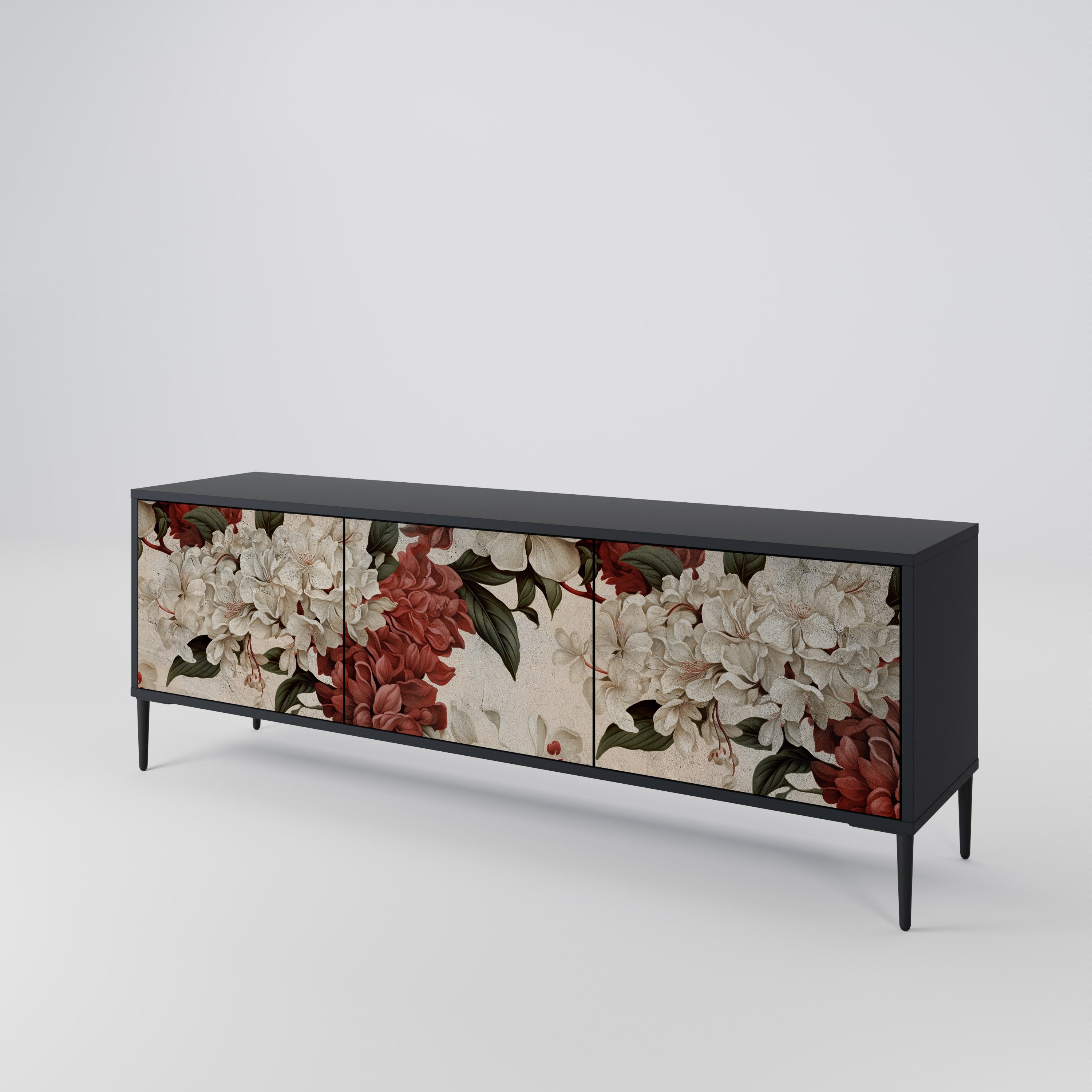 EPHEMERAL DAYS Móvel de TV com 3 Portas em Acabamento Preto