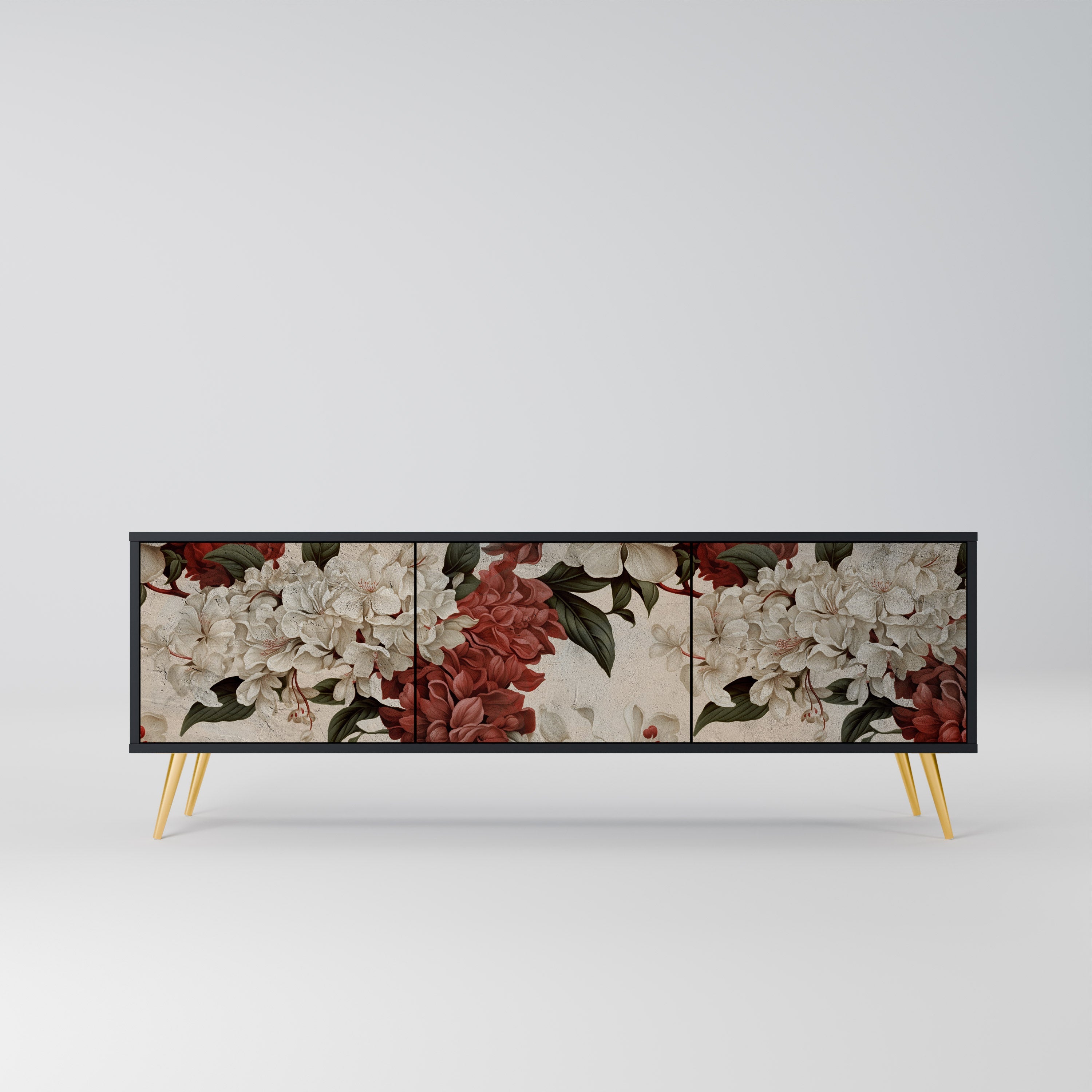 EPHEMERAL DAYS Móvel de TV com 3 Portas em Acabamento Preto