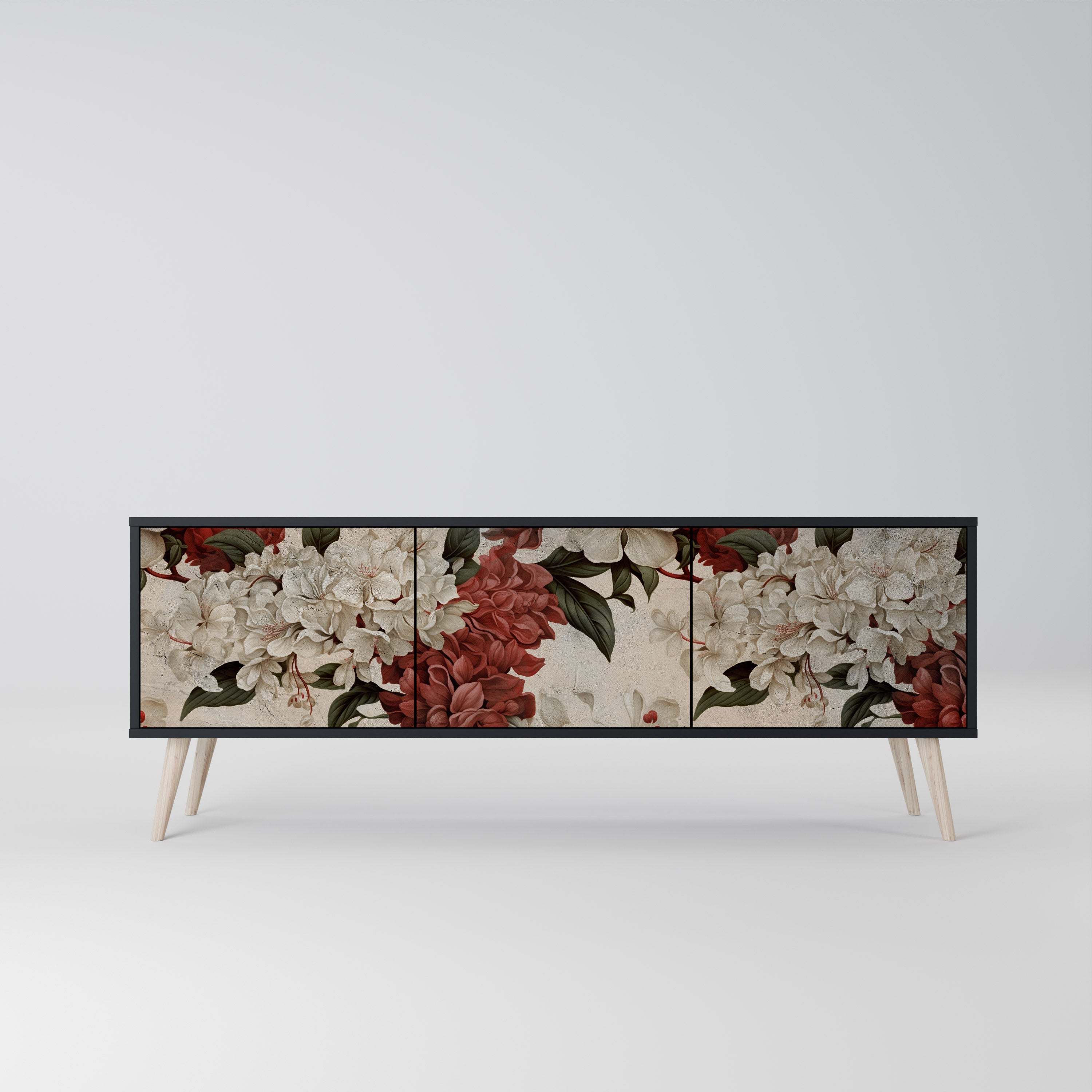 EPHEMERAL DAYS Móvel de TV com 3 Portas em Acabamento Preto