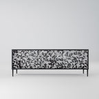 CHARCOAL SPROUT Móvel de TV com 3 Portas em Acabamento Preto