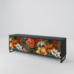 RADIANT FLORA Móvel de TV com 3 Portas em Acabamento Preto