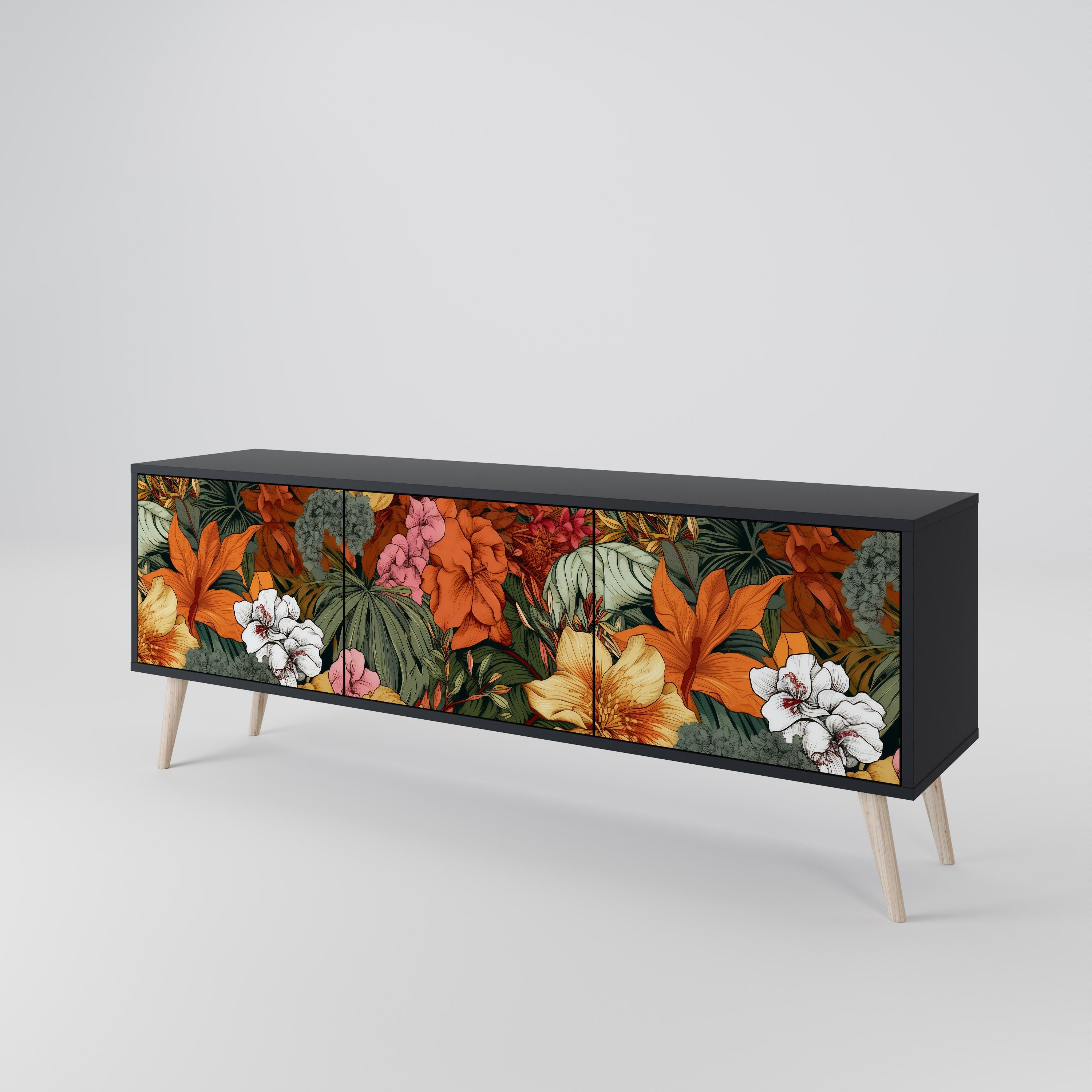 RADIANT FLORA Móvel de TV de 3 Portas