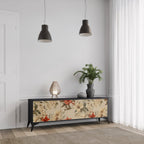 BLOOMING HARMONY Móvel de TV com 3 Portas em Acabamento Preto