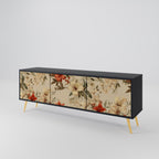 BLOOMING HARMONY Móvel de TV com 3 Portas em Acabamento Preto