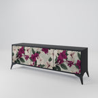 FLOWERET DREAM Móvel de TV com 3 Portas em Acabamento Preto