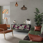 FLOWERET DREAM Móvel de TV com 3 Portas em Acabamento Preto