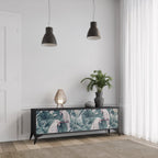 POPINJAY LOOK 3-Door TV Stand in Black Finish