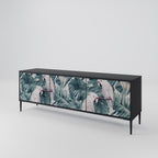 POPINJAY LOOK 3-Door TV Stand in Black Finish