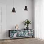 POPINJAY LOOK 3-Door TV Stand in Black Finish