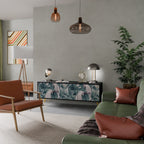 POPINJAY LOOK 3-Door TV Stand in Black Finish