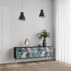 POPINJAY LOOK 3-Door TV Stand in Black Finish