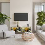 SUNKISSED LILY Móvel de TV com 3 Portas em Acabamento Preto