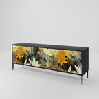 SUNKISSED LILY Móvel de TV com 3 Portas em Acabamento Preto