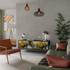 SUNKISSED LILY Móvel de TV com 3 Portas em Acabamento Preto