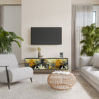 SUNKISSED LILY Móvel de TV com 3 Portas em Acabamento Preto