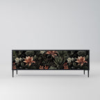 SECRET VERDURE Móvel de TV com 3 Portas em Acabamento Preto