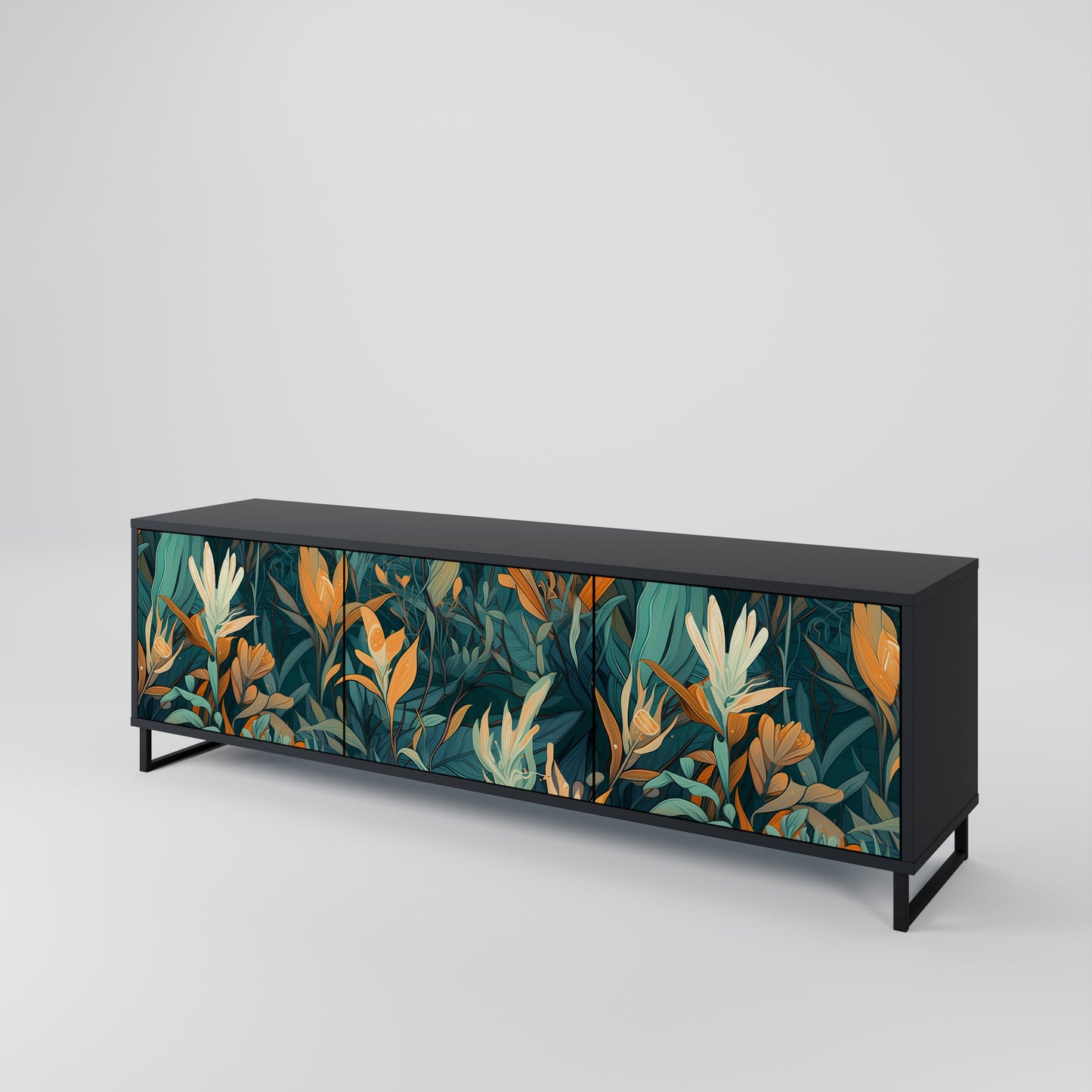 FLORAL SERENITY Móvel de TV de 3 Portas