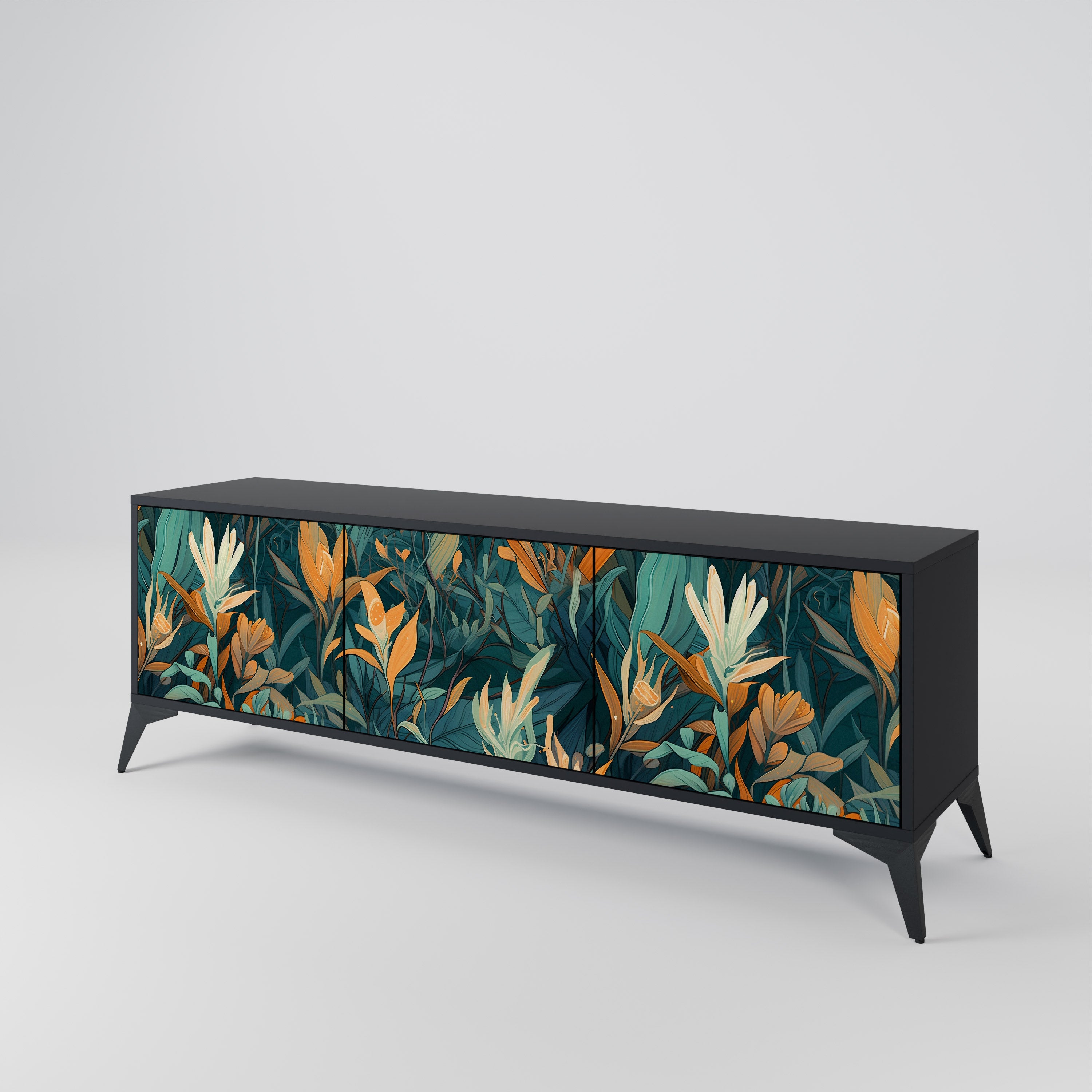 FLORAL SERENITY Móvel de TV de 3 Portas