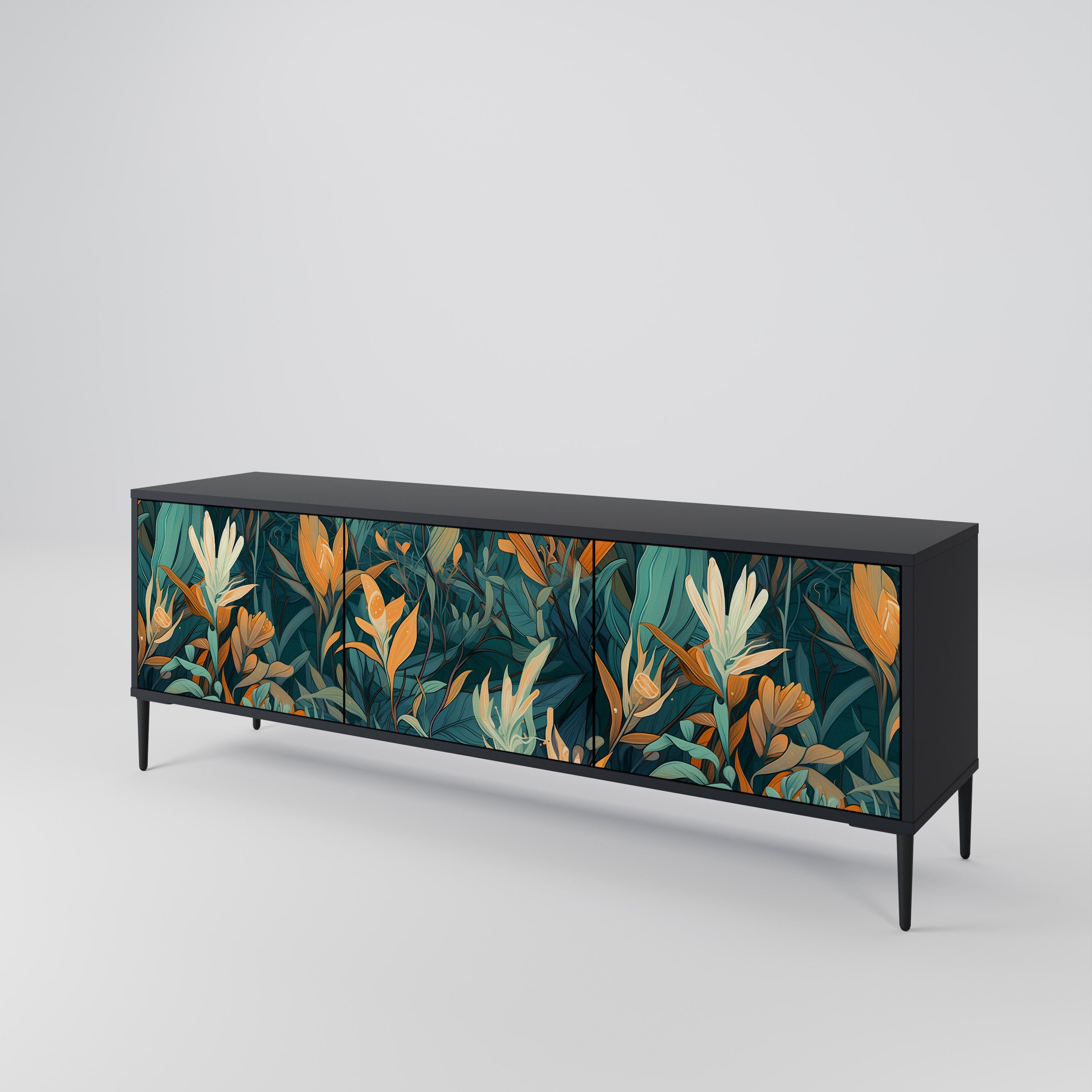 FLORAL SERENITY Móvel de TV de 3 Portas