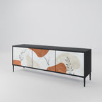 TRANQUIL TWIG Móvel de TV com 3 Portas em Acabamento Preto